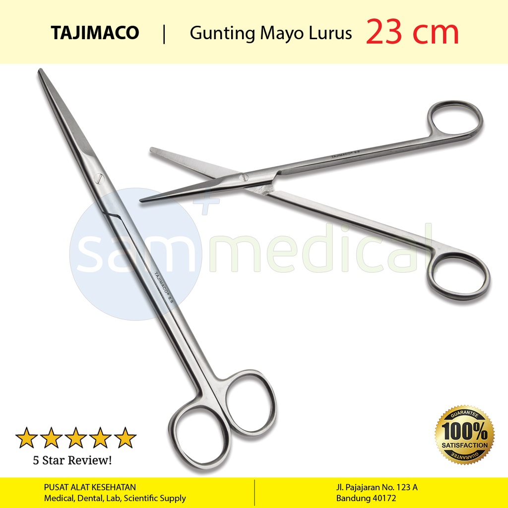 [00120152575] Tajimaco Gunting Mayo Lurus - 23cm