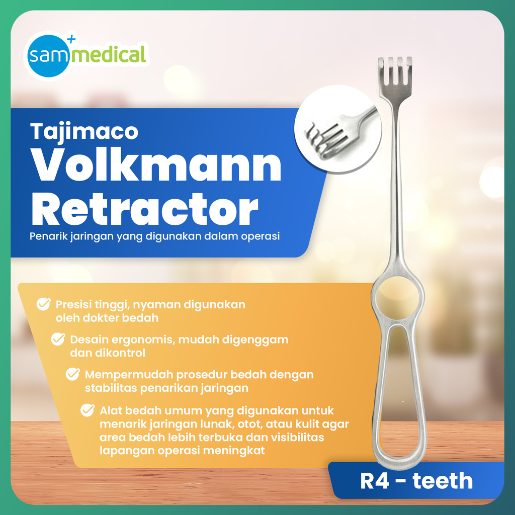 [00120152647] Tajimaco Volkman R 4 teeth - 21.5 cm