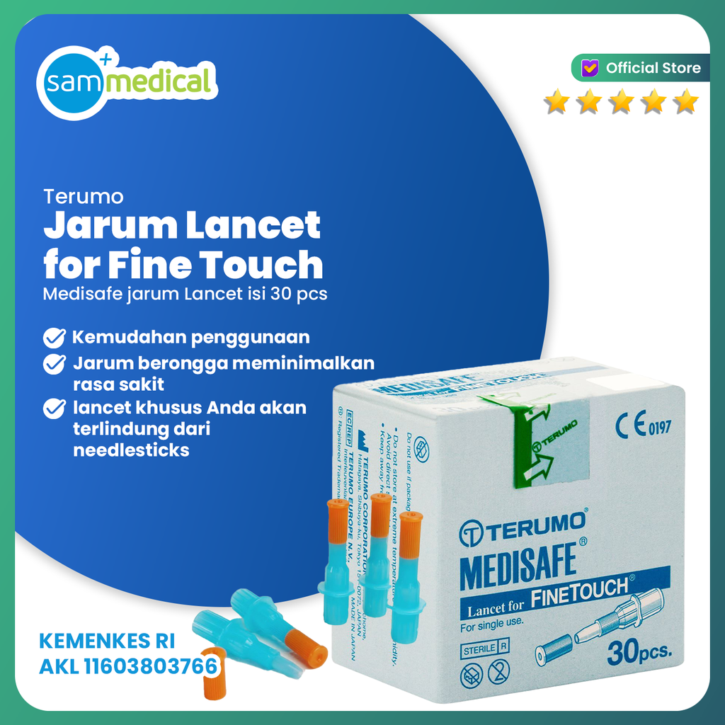 [00120152670] Terumo Medisafe Jarum Lancet @30pcs