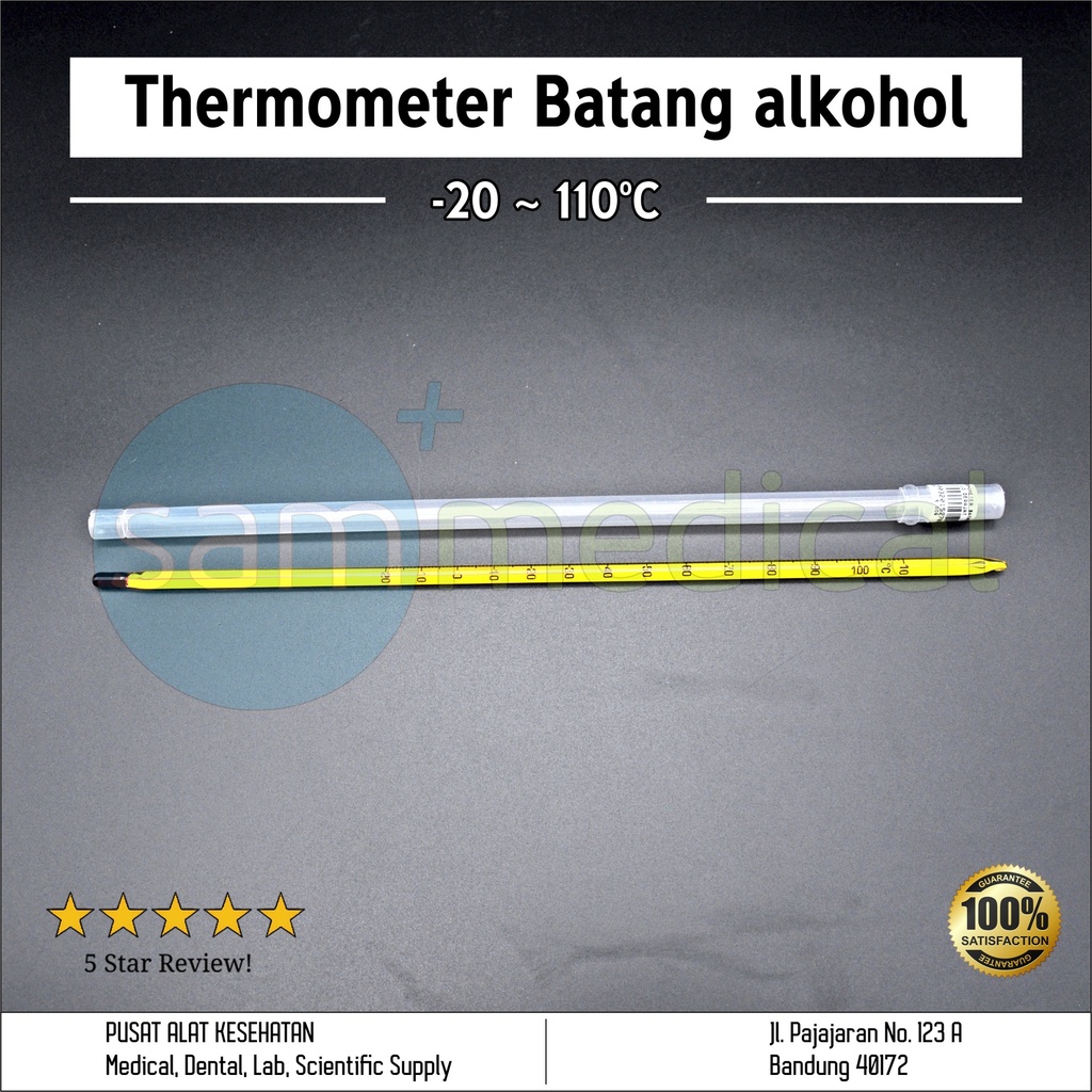 [00320152700] Thermometer Batang alkohol 110 derajat