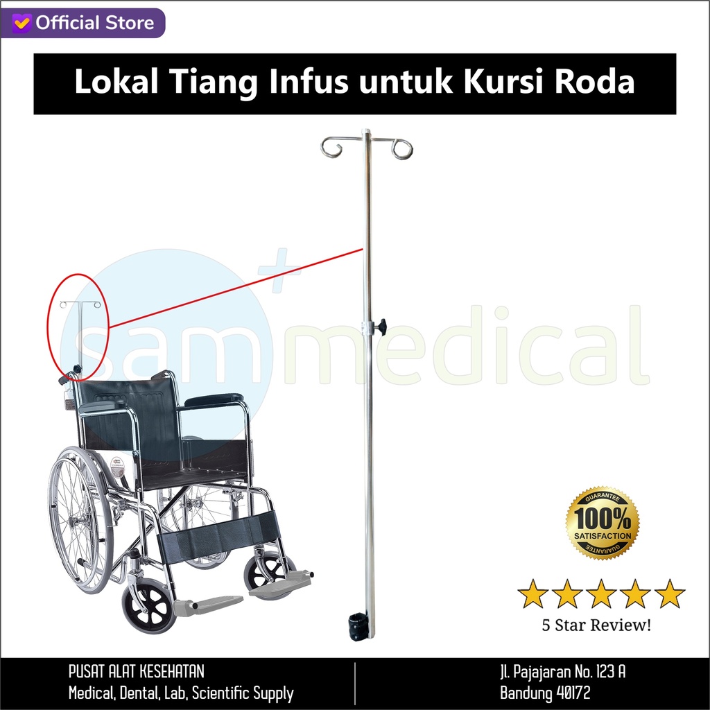 [00120152720] Lokal Tiang Infus u/ kursi roda (SS 201)