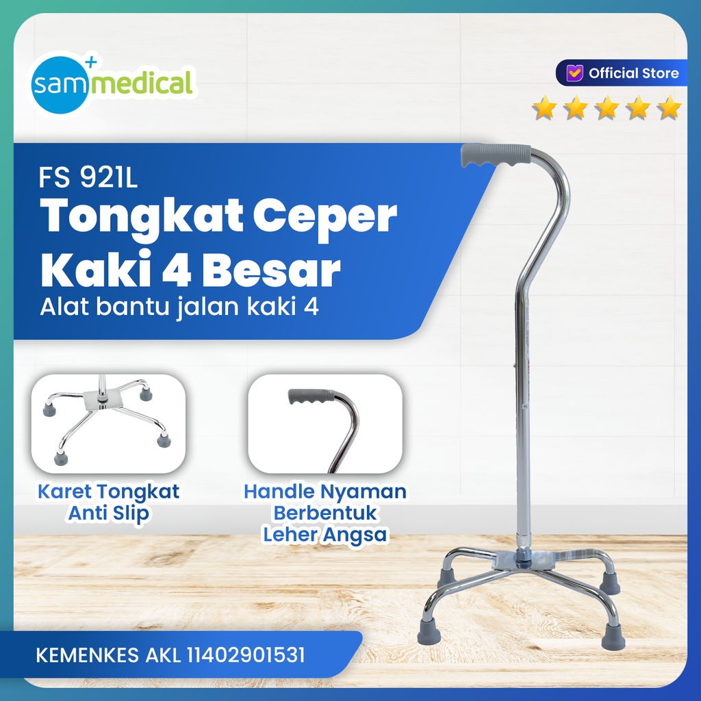 [00120152738] Tongkat Kaki 4 Ceper Lebar FS 921L