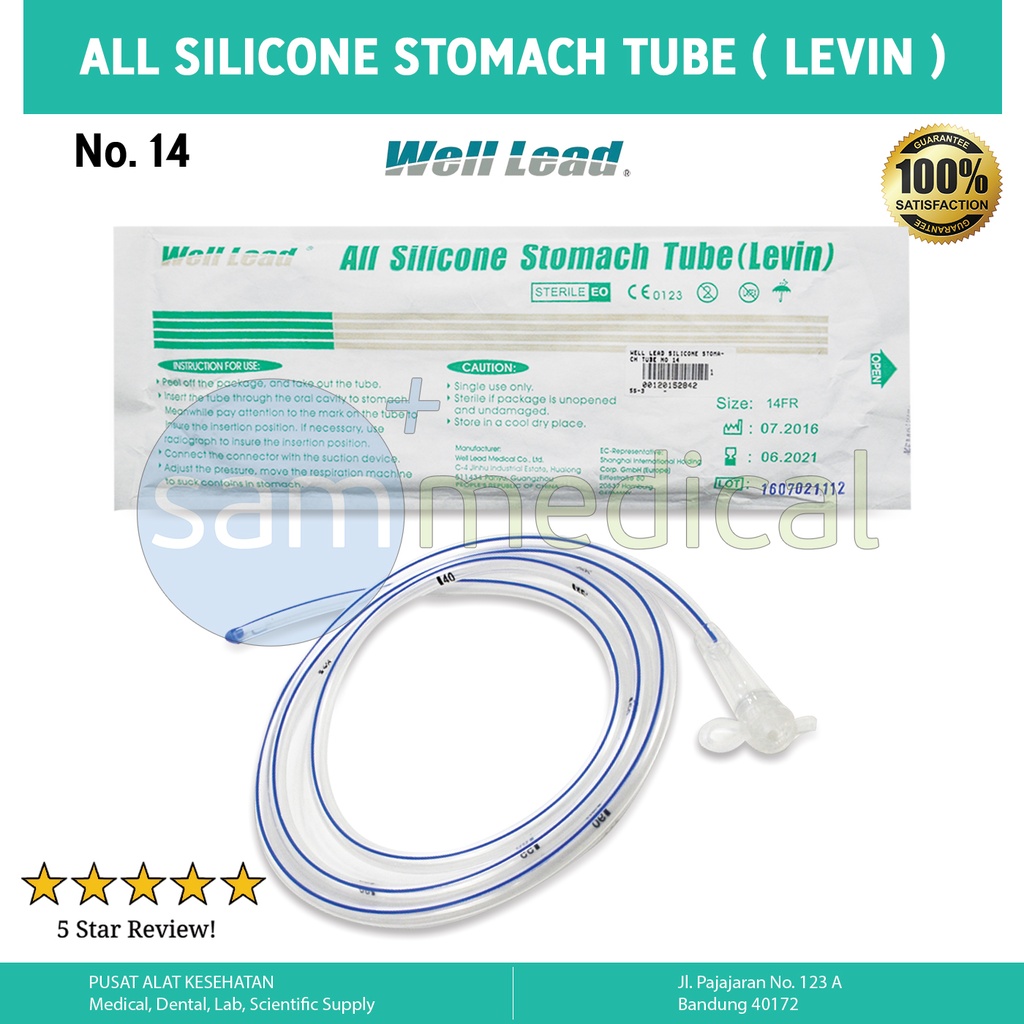 Well Lead Silicone Stomach Tube No 14