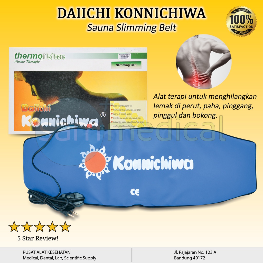 [00120153023] Daichi / Konichiwa Sauna Slimming Belt Dus Kuning
