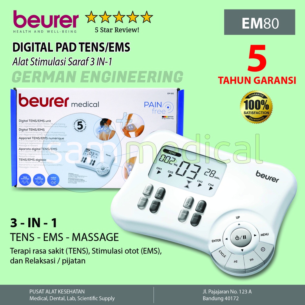 [00120153066] Beurer Digital Pad Tens EM 80