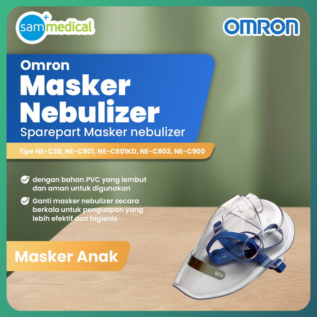 [00120153086] Omron Spare Part - Masker Nebulizer Anak