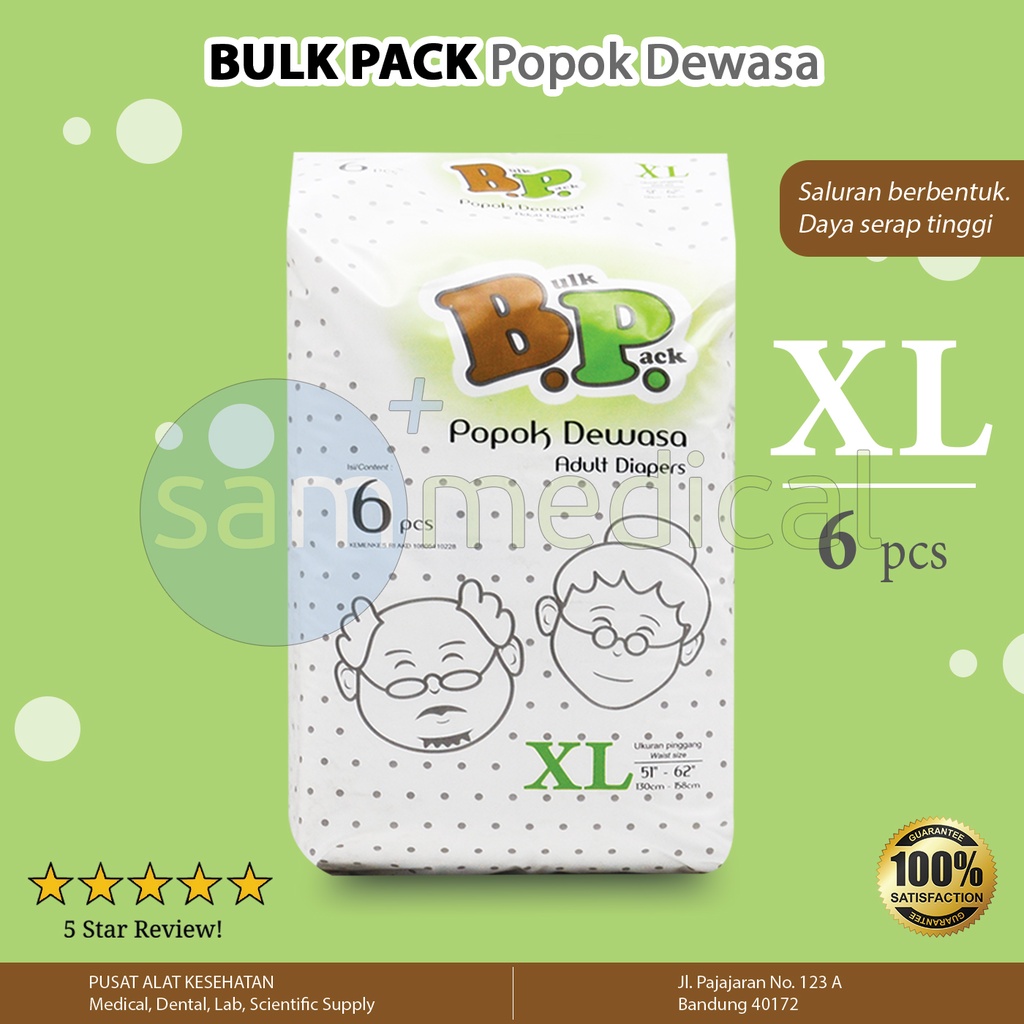 [00120153092] BP Adult Diapers Size XL @6pcs