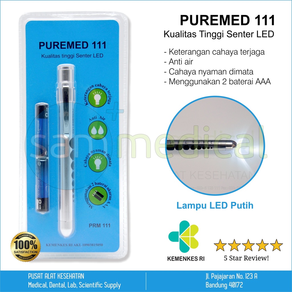 [00120153142] Puremed Penlight LED Putih PRM 111