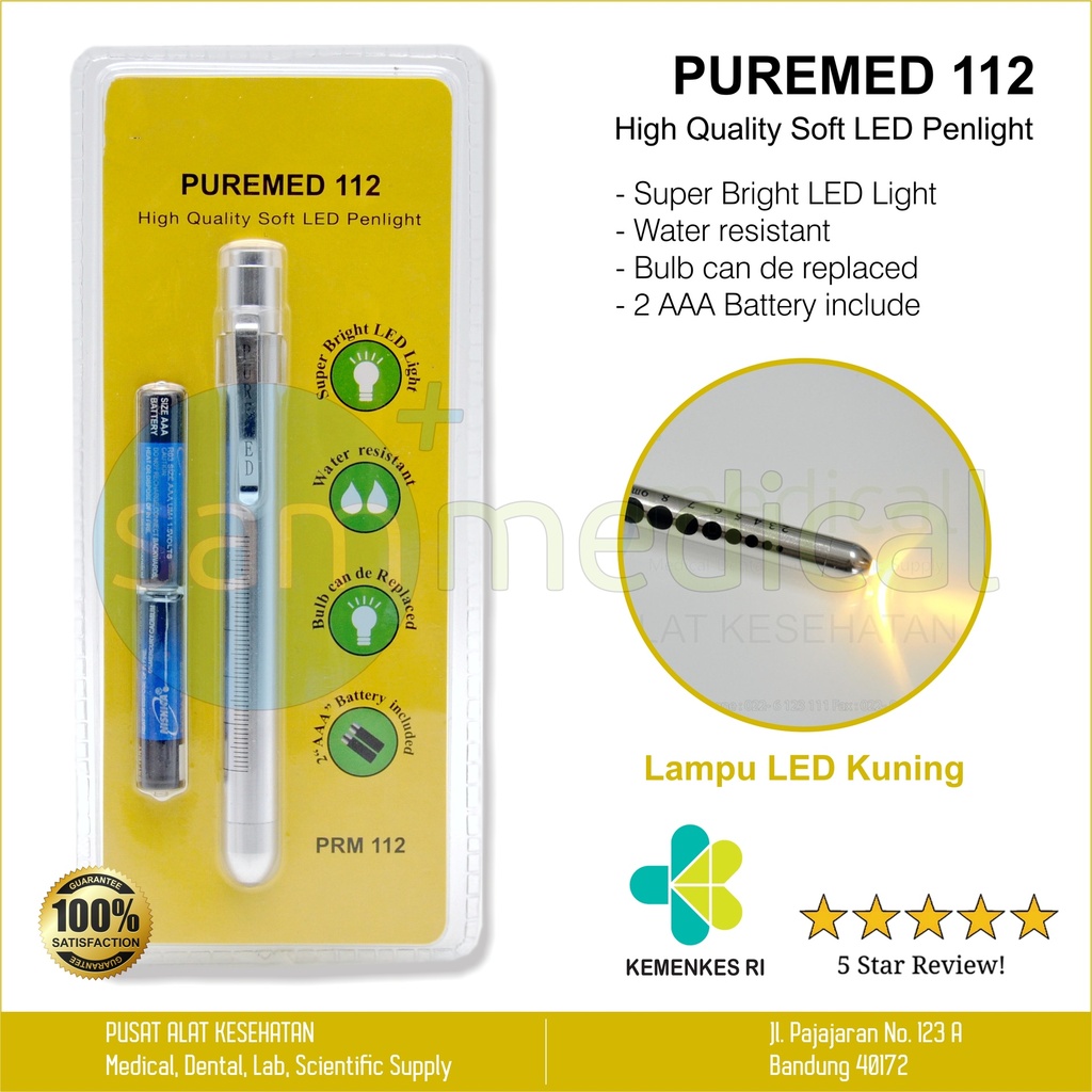 [00120153143] Puremed Penlight LED Kuning PRM-112