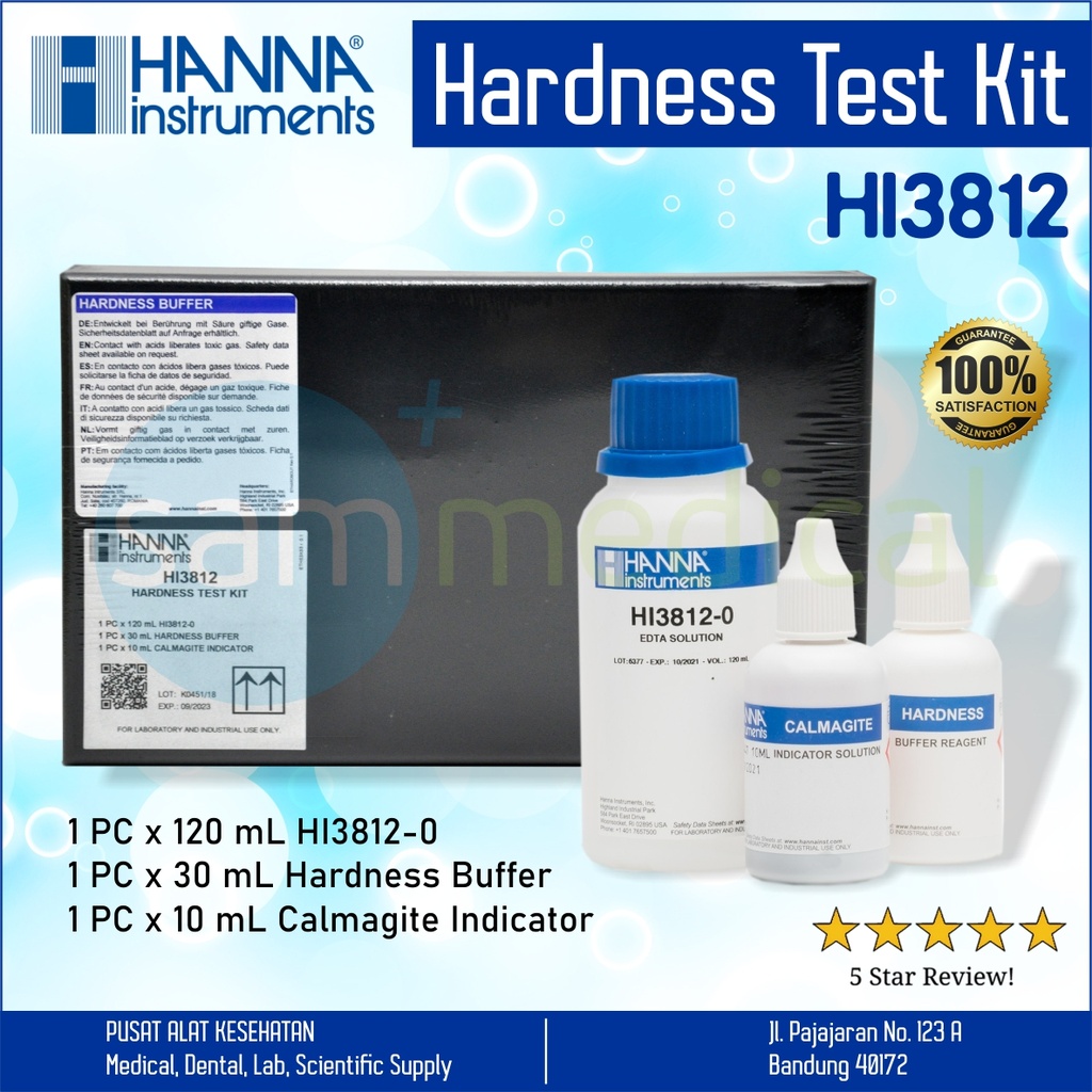 [00320153202] Hanna Hardness Test Kit HI-3812