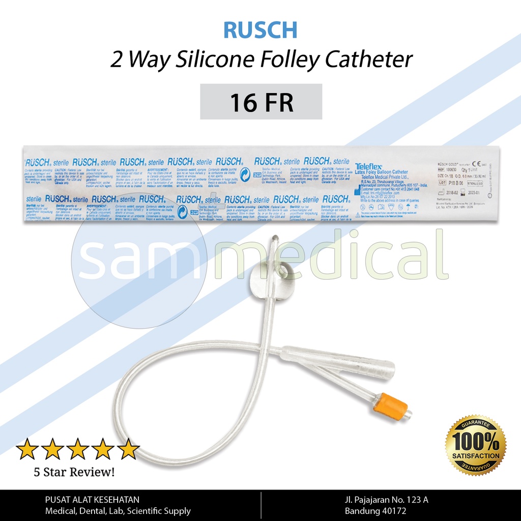 Rusch 2 Way Silicone Folley Catheter FR 16 (170605)