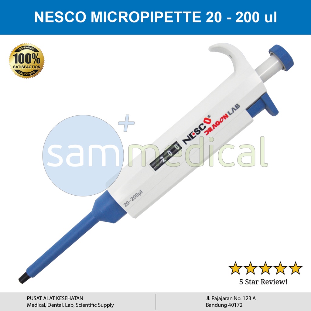 Nesco Dragon Lab Micropipette Single Adj 20-200ul