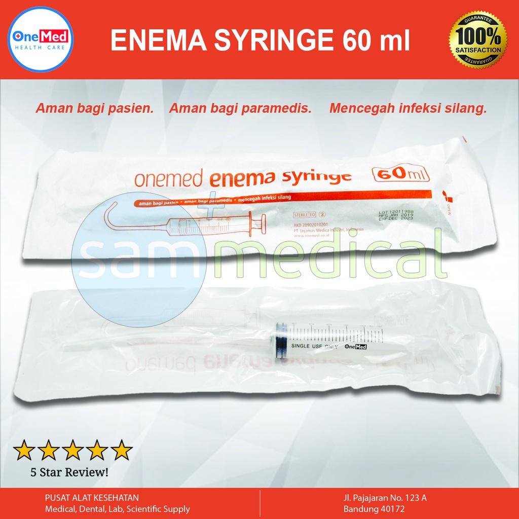 [00120153300] One Med Enema Syringe Steril 60ml