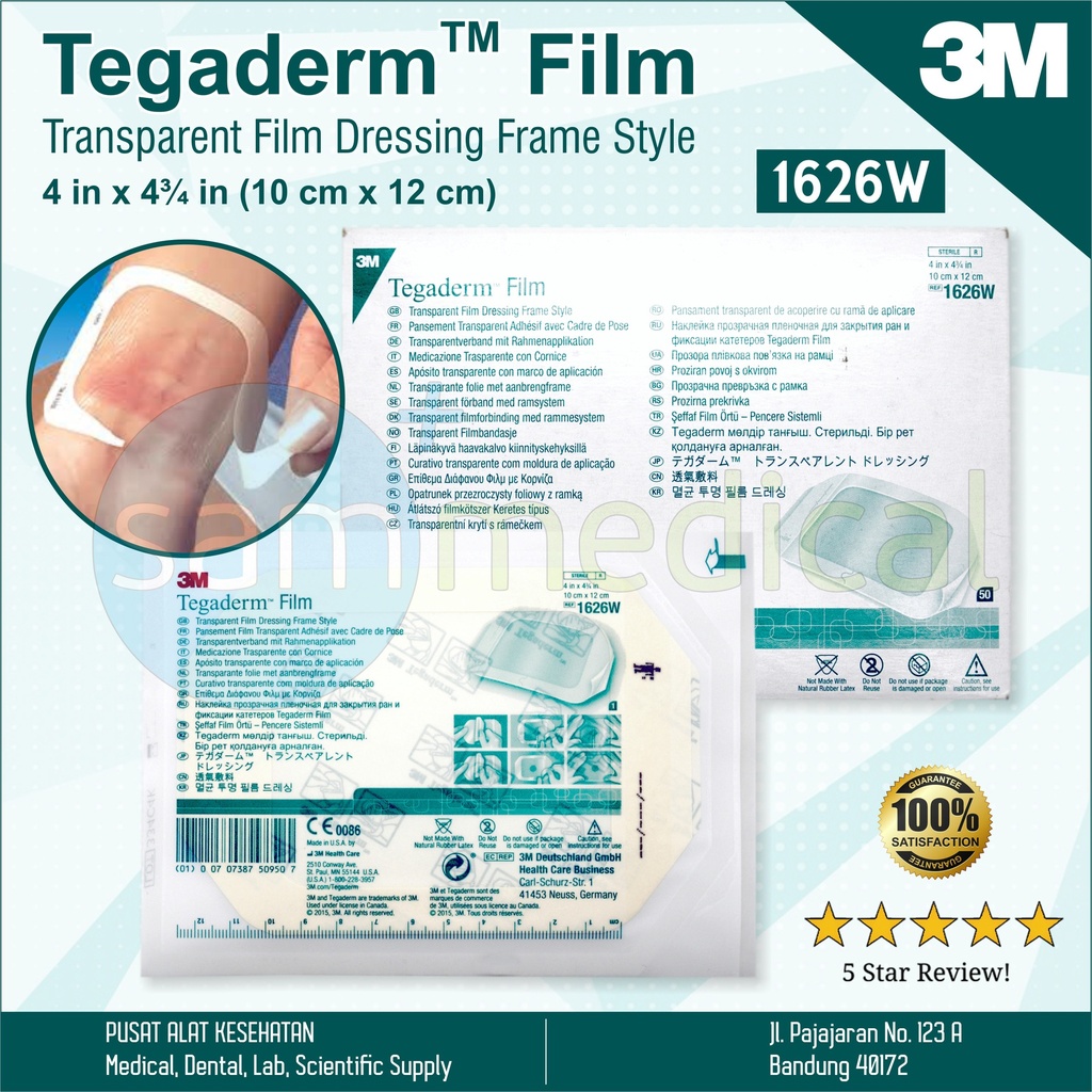 [00120153312] 3M Tegaderm Dressing Film (10cm x 12cm) 1626W