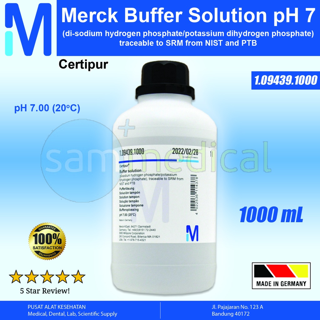 MERCK Buffer Solution Ph 7.0 - 1 liter(1.09439.1000)