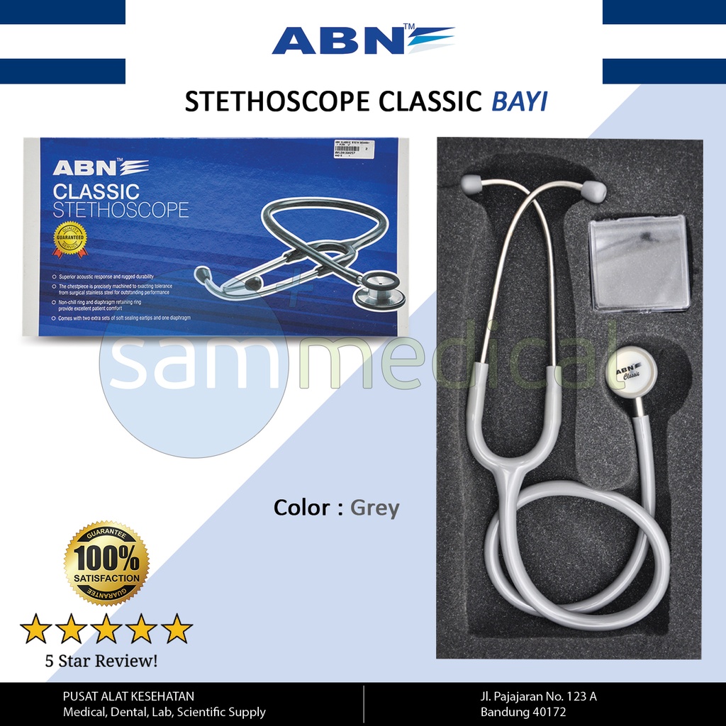 [00120153534] ABN Classic Steth Bayi - Grey SS-023-GY (E-cat)