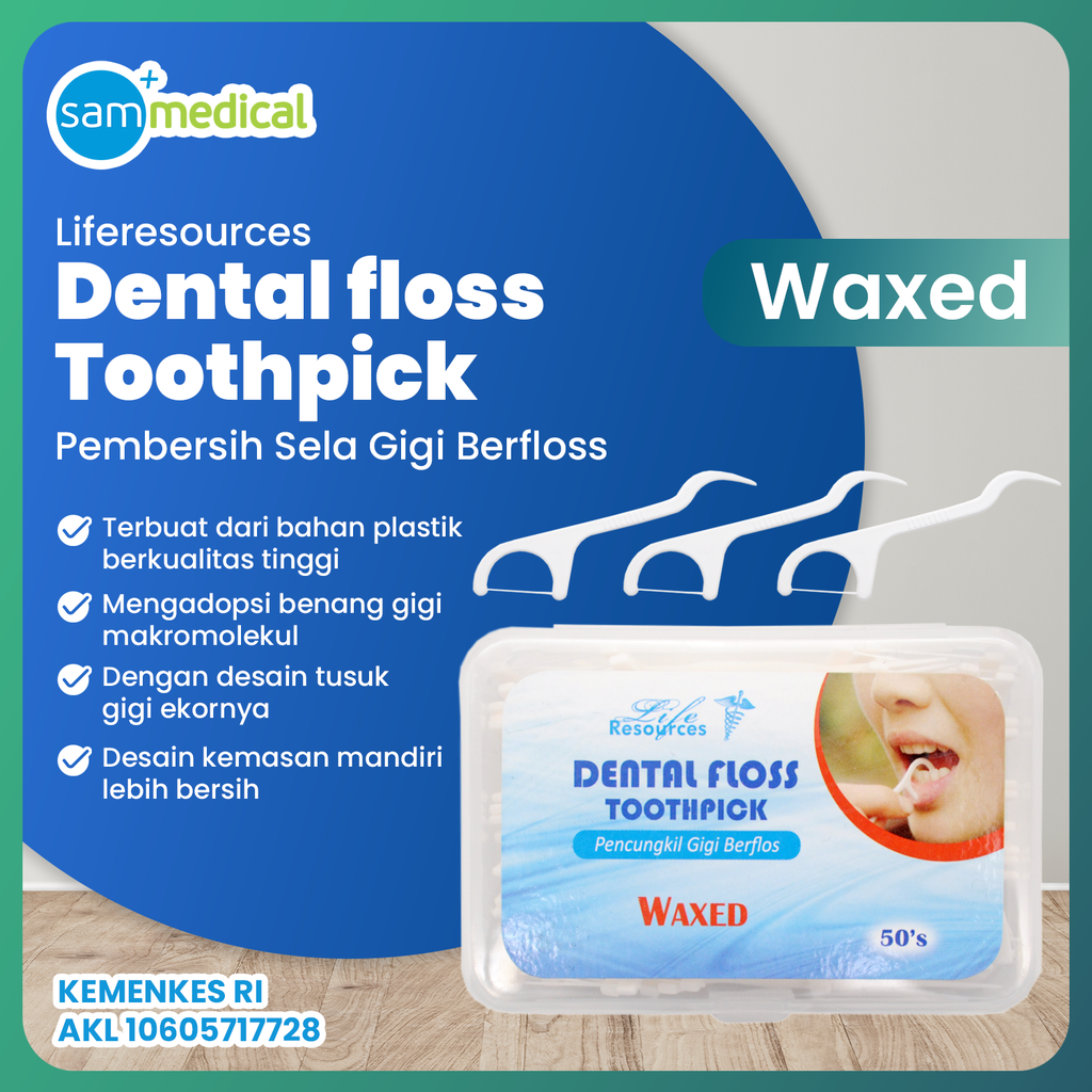 Liferesources Dental Floss Toothpick Wax @50pcs