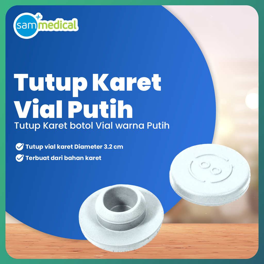 [00120153597] Tutup Karet Vial PUTIH (Diameter 3.2 cm)