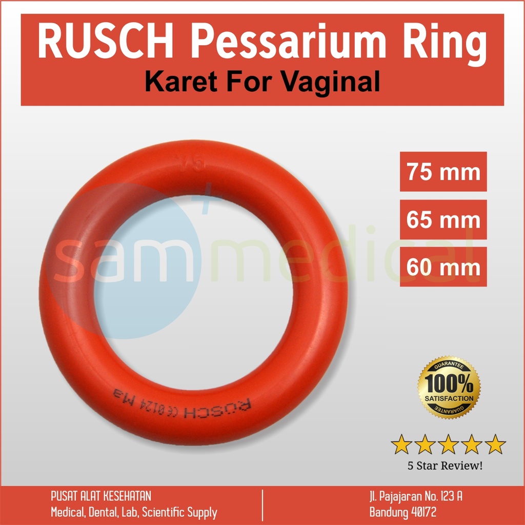 Rusch Pessarium Ring Rubber Merah - 55mm