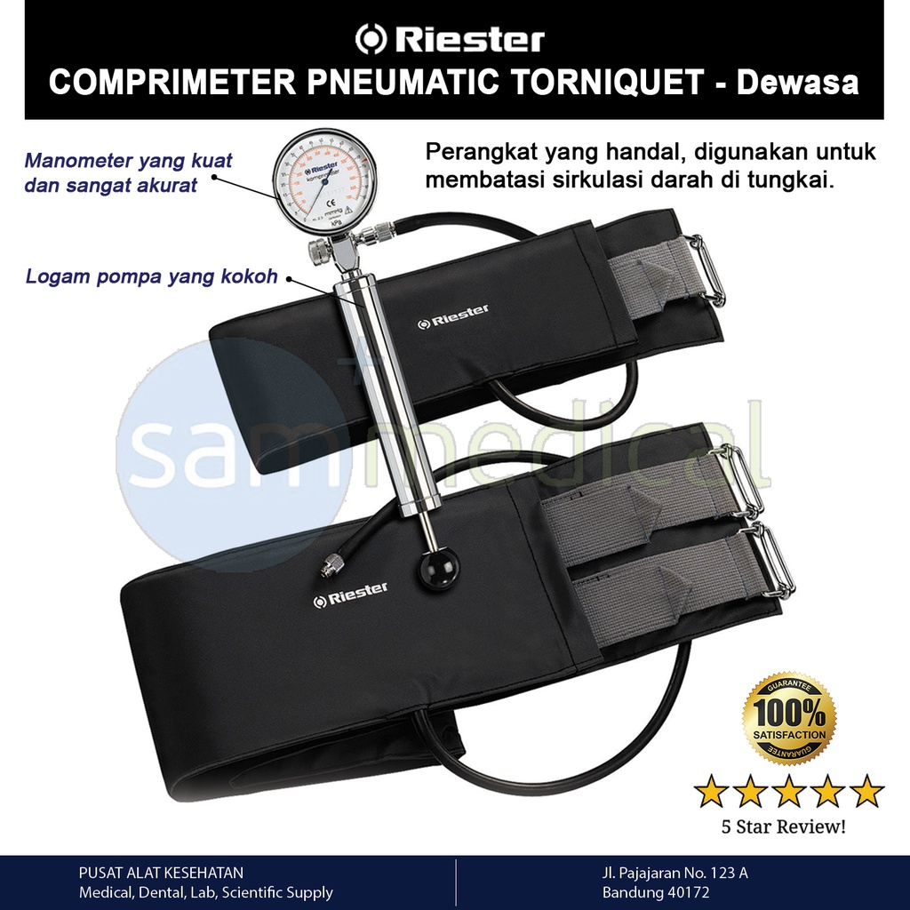 [00120153842] Riester Comprimeter Pneumatic Torniquet - Dewasa