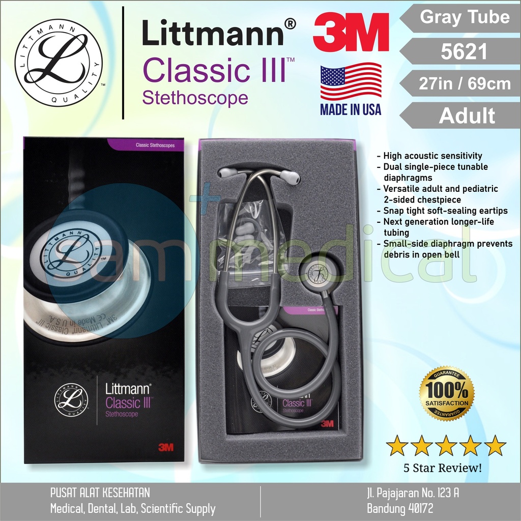 [00120153933] Littmann Classic III Steth Adult Grey
