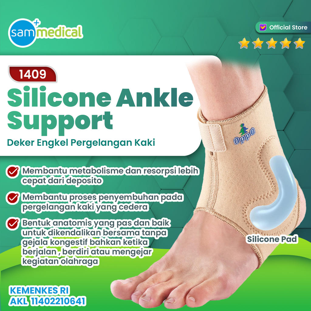 [00120153977] Oppo Silicon Ankle Support Neoprene S - 1409