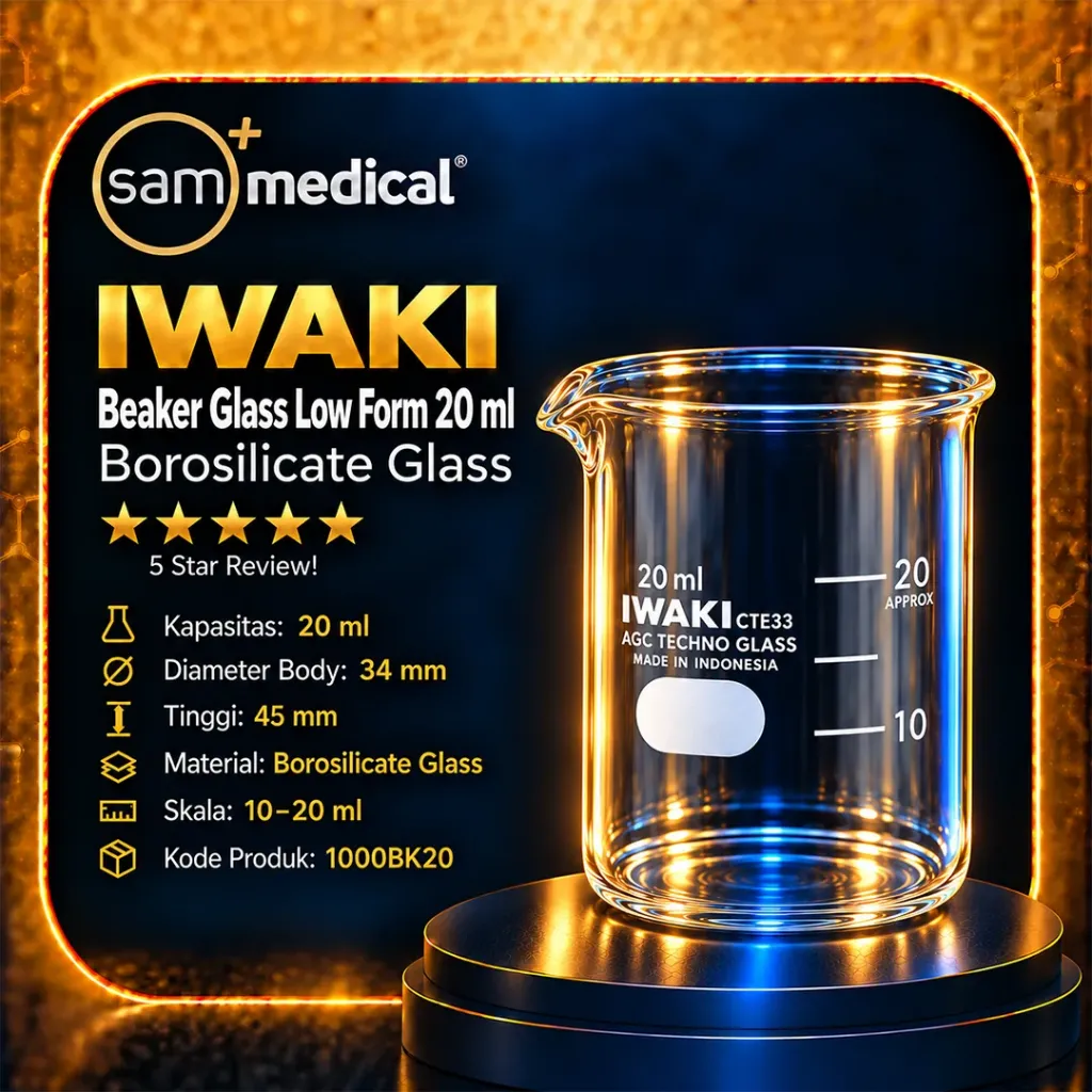 Iwaki Beaker Glass Low Form 20ml(1000BK20)
