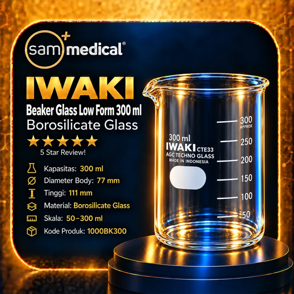 Iwaki Beaker Glass Low Form 300ml (1000BK300)