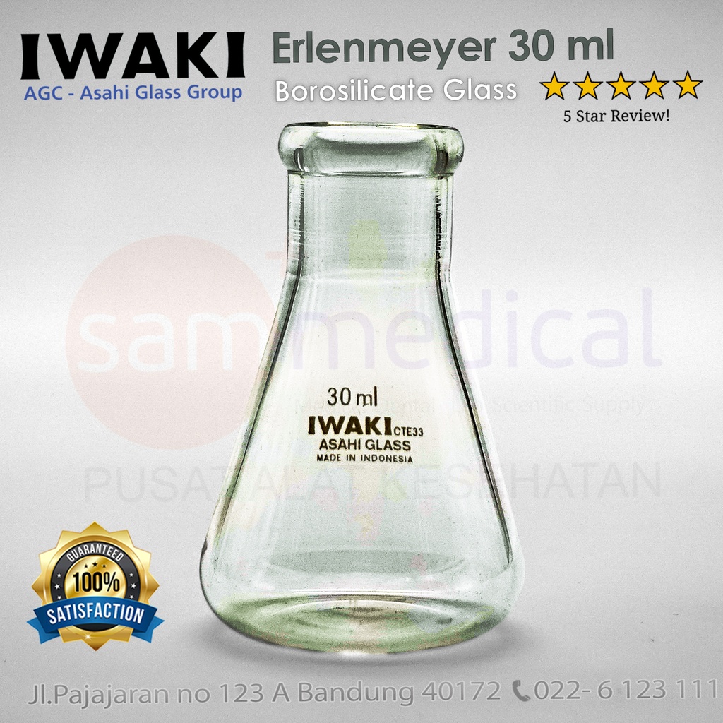 [00320153576] Iwaki Erlenmeyer 30ml(4980FK30)