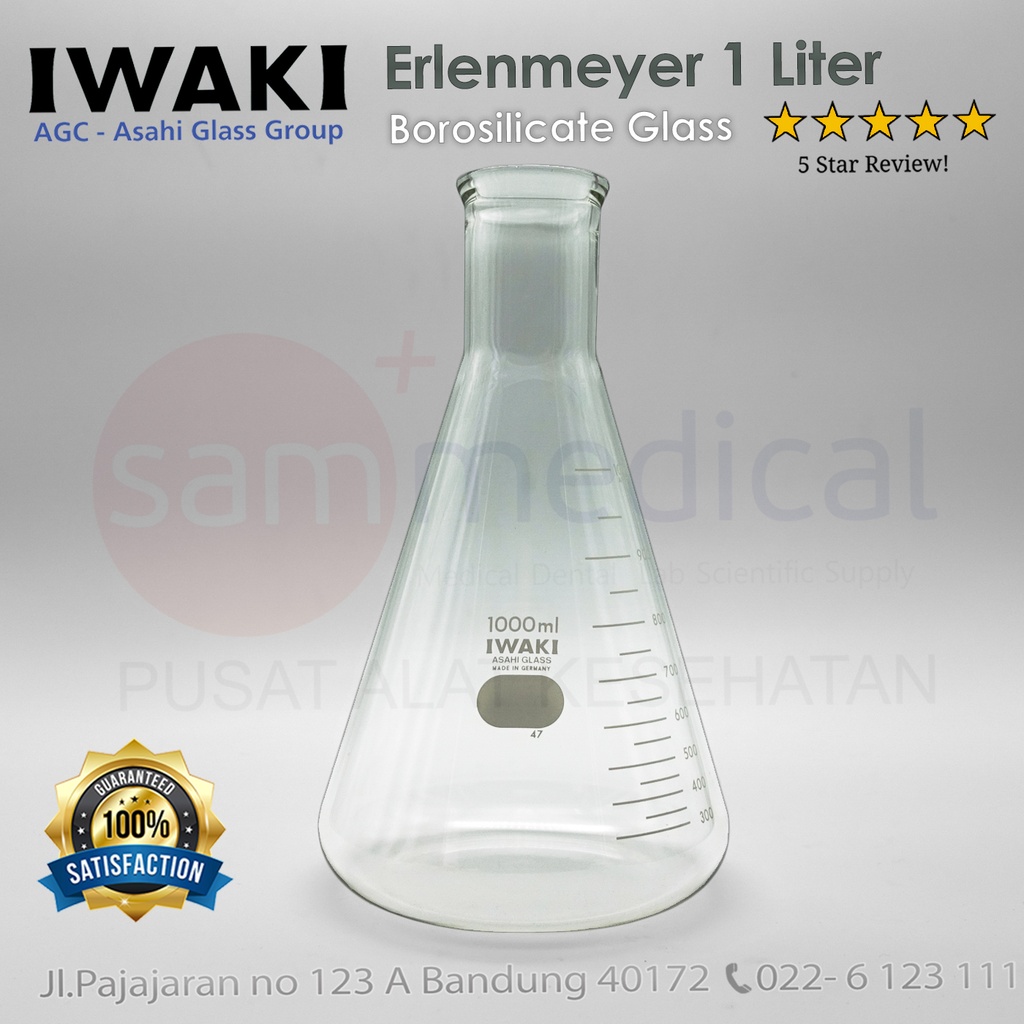 [00320153584] Iwaki Erlenmeyer 1000ml(4980FK1000)