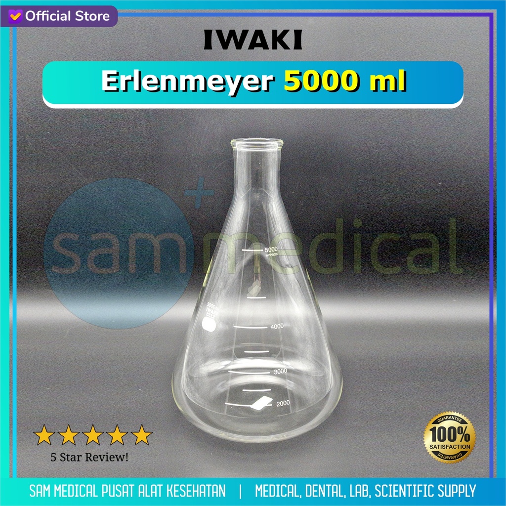 [00320153587] Iwaki Erlenmeyer 5000ml 4980FK5000