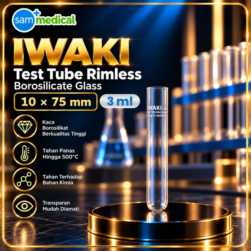 Iwaki Tabung Reaksi Rimless 10x75mm (3ml)(9820TST10-75NP)