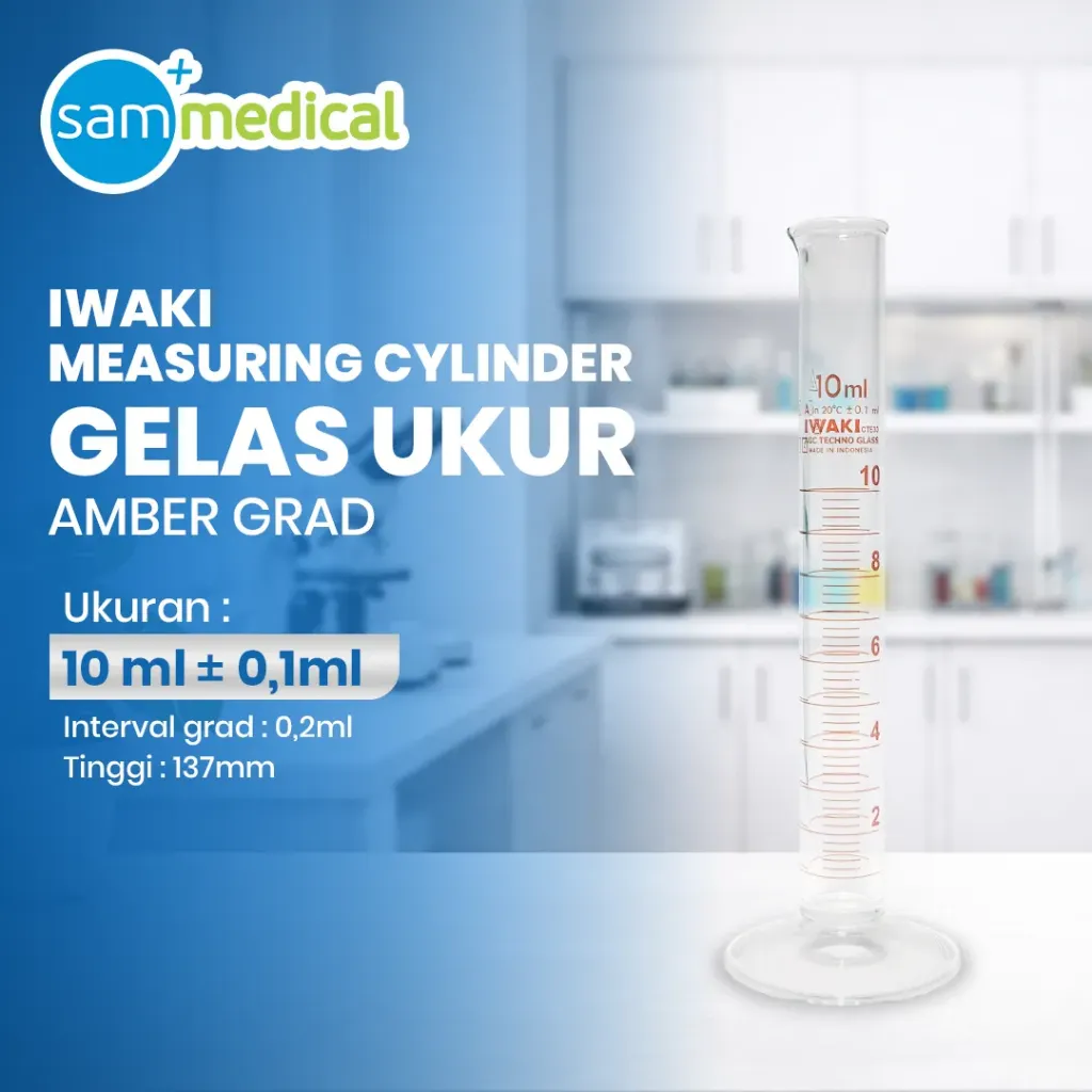 [00320153621] Iwaki Gelas Ukur Amber Grad 10ml(3022-10-N)