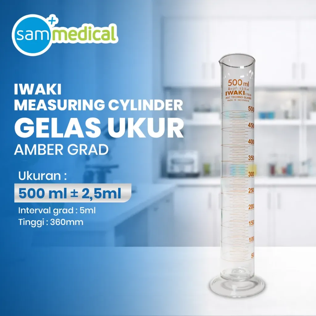 [00320153626] Iwaki Gelas Ukur Amber Grad 500ml(3022-500-N)