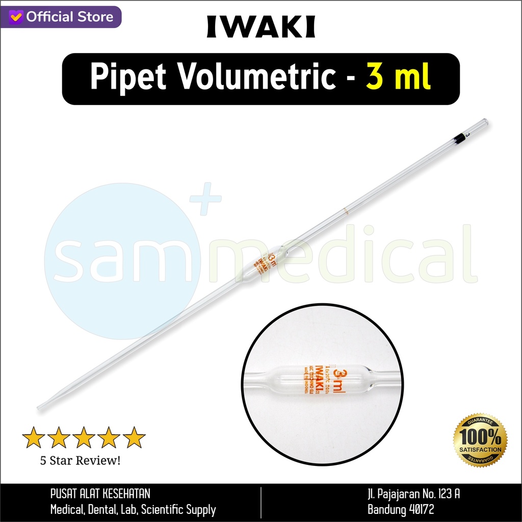 [00320153652] Iwaki Pipet Volumetric 3ml(7100-3-C)