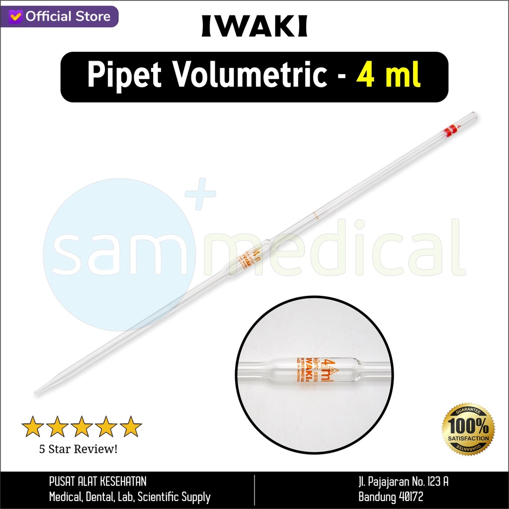 [00320153653] Iwaki Pipet Volumetric 4ml(7100-4-C)