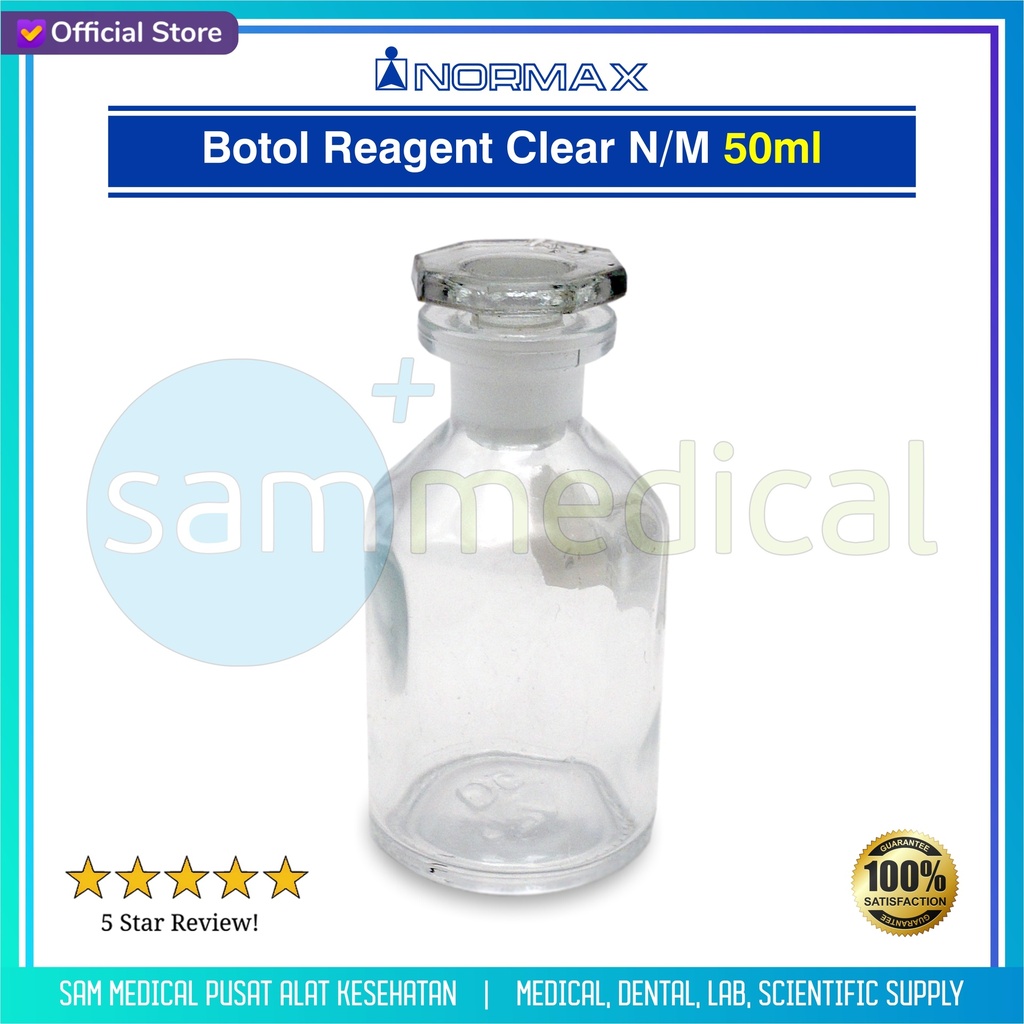 Normax Botol Reagent Clear N/M 50ml