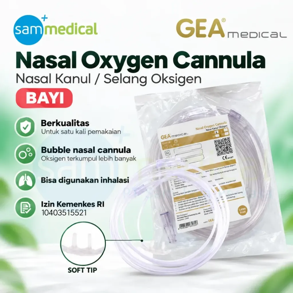 GEA Nasal Canula Infant Double Hose Putih