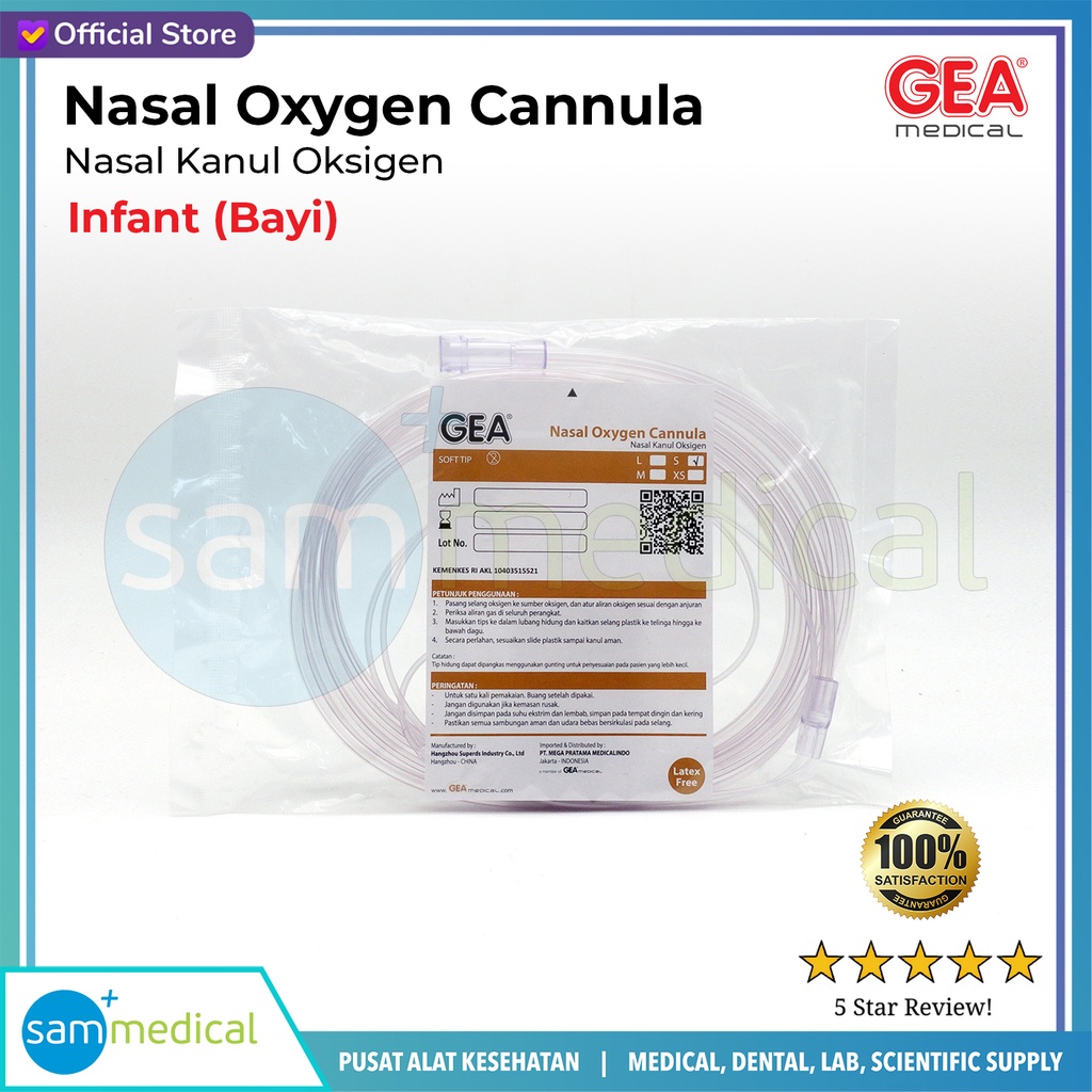 GEA Nasal Canula Infant Double Hose Putih