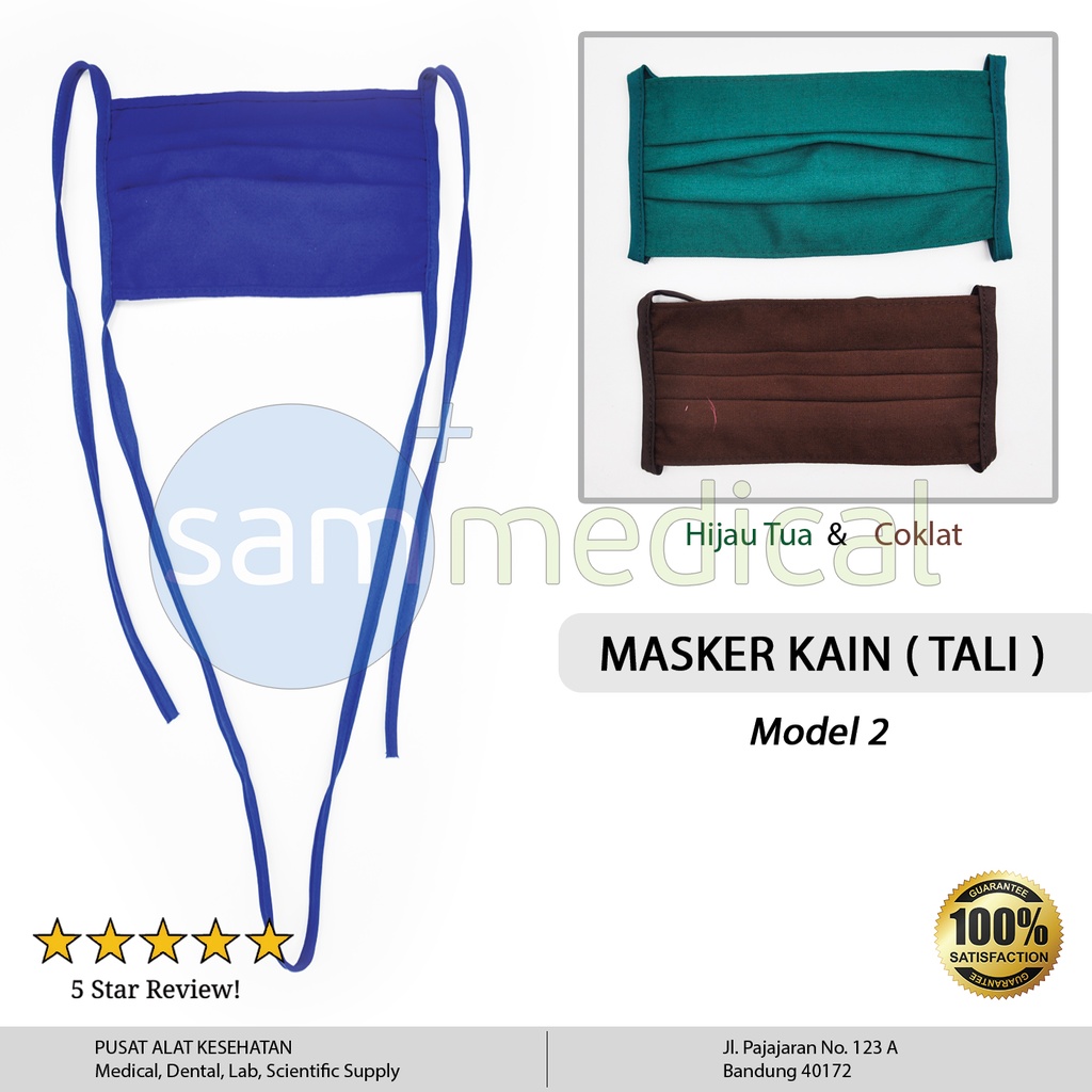 Masker Kain Tebal Hijau Tua (TALI)