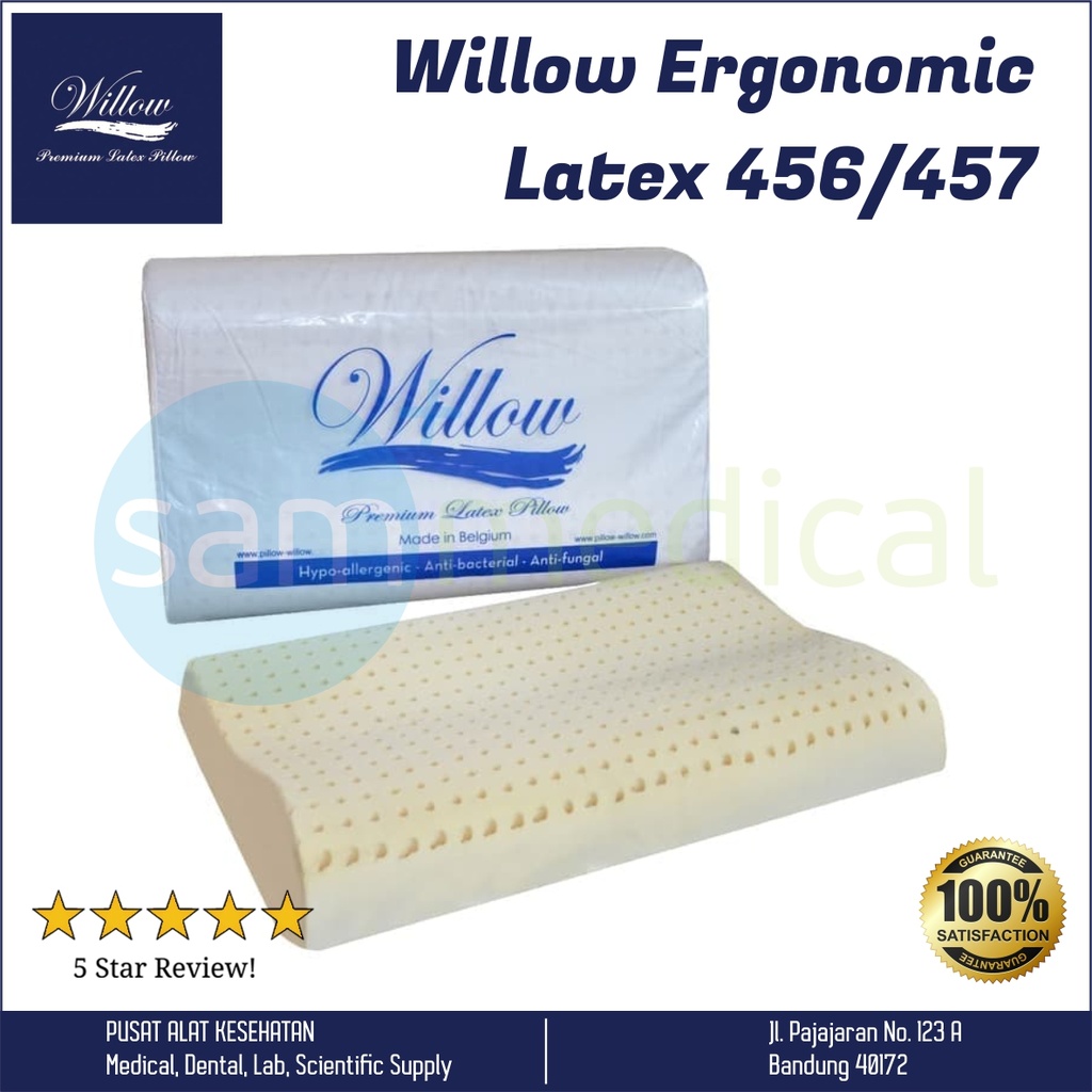[00120154151] Willow Pillow Ergonomic Latex 456/457