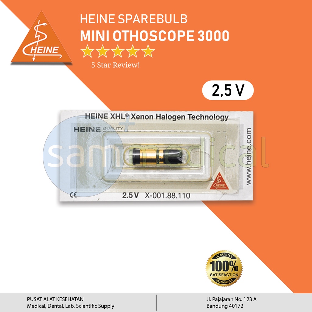 [00120154386] Heine Sparebulb for Mini Otoscope 3000 (001.88.110)