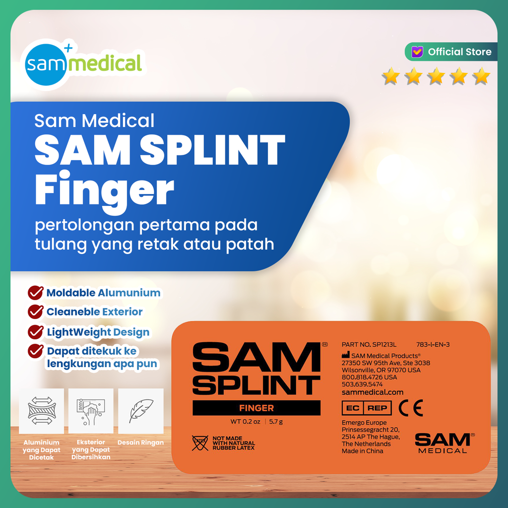 [00120154430] Sam Splint / Finger Splint - orange