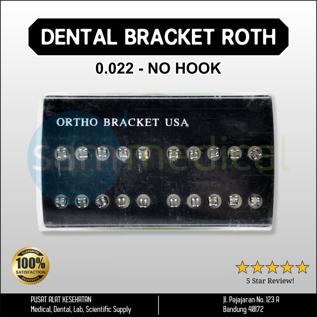 RRC Dental Bracket Roth 0.022 - No Hook