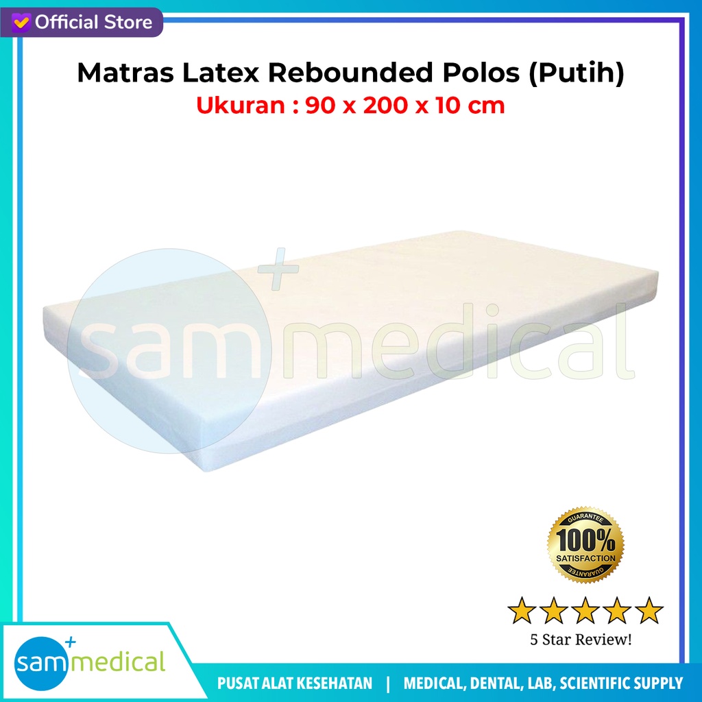 Wellness Matras Latex Rebounded Polos (Putih) 90x200x10cm