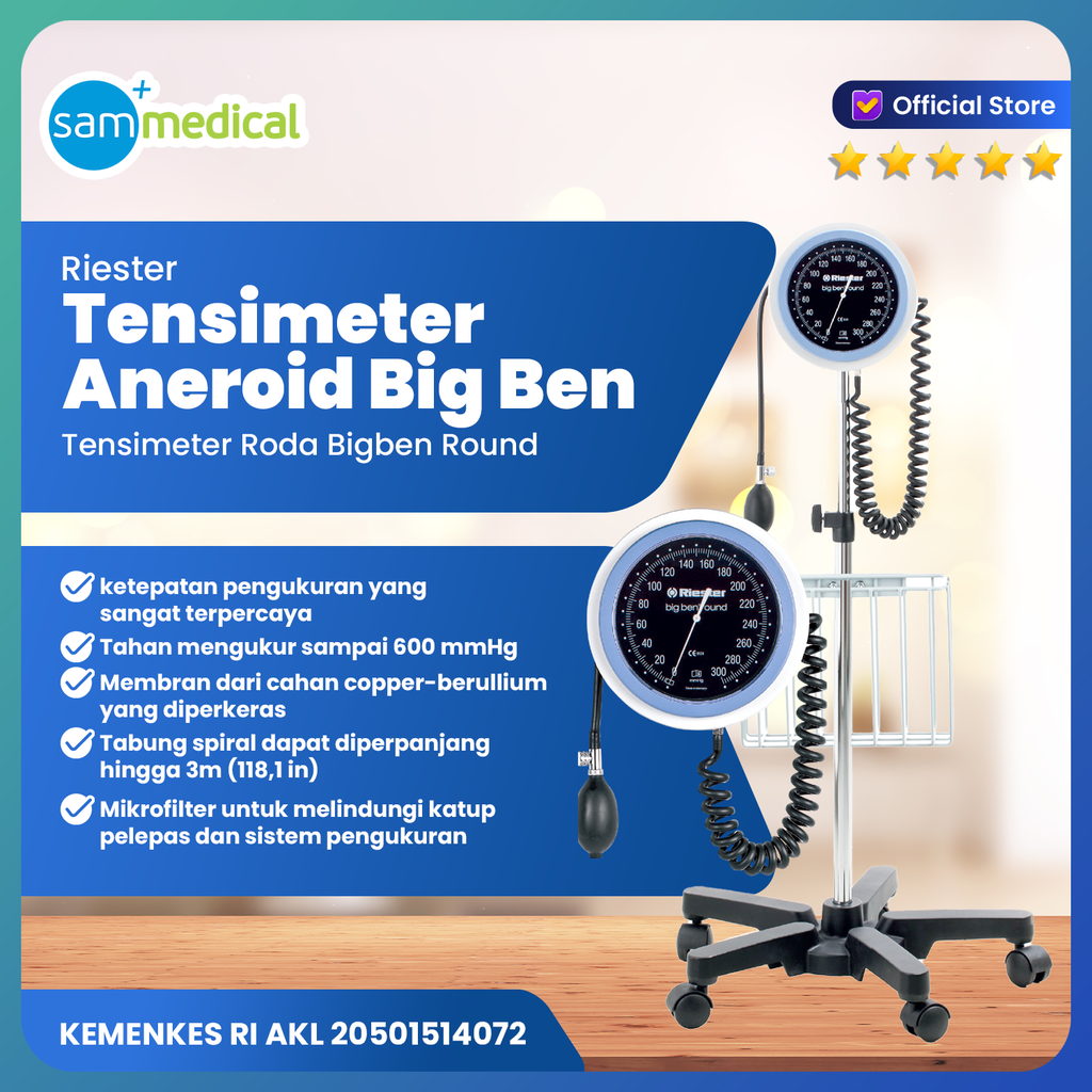 Riester Tensimeter Roda Aneroid - Bigben Round + smaal Basket Cat 1466