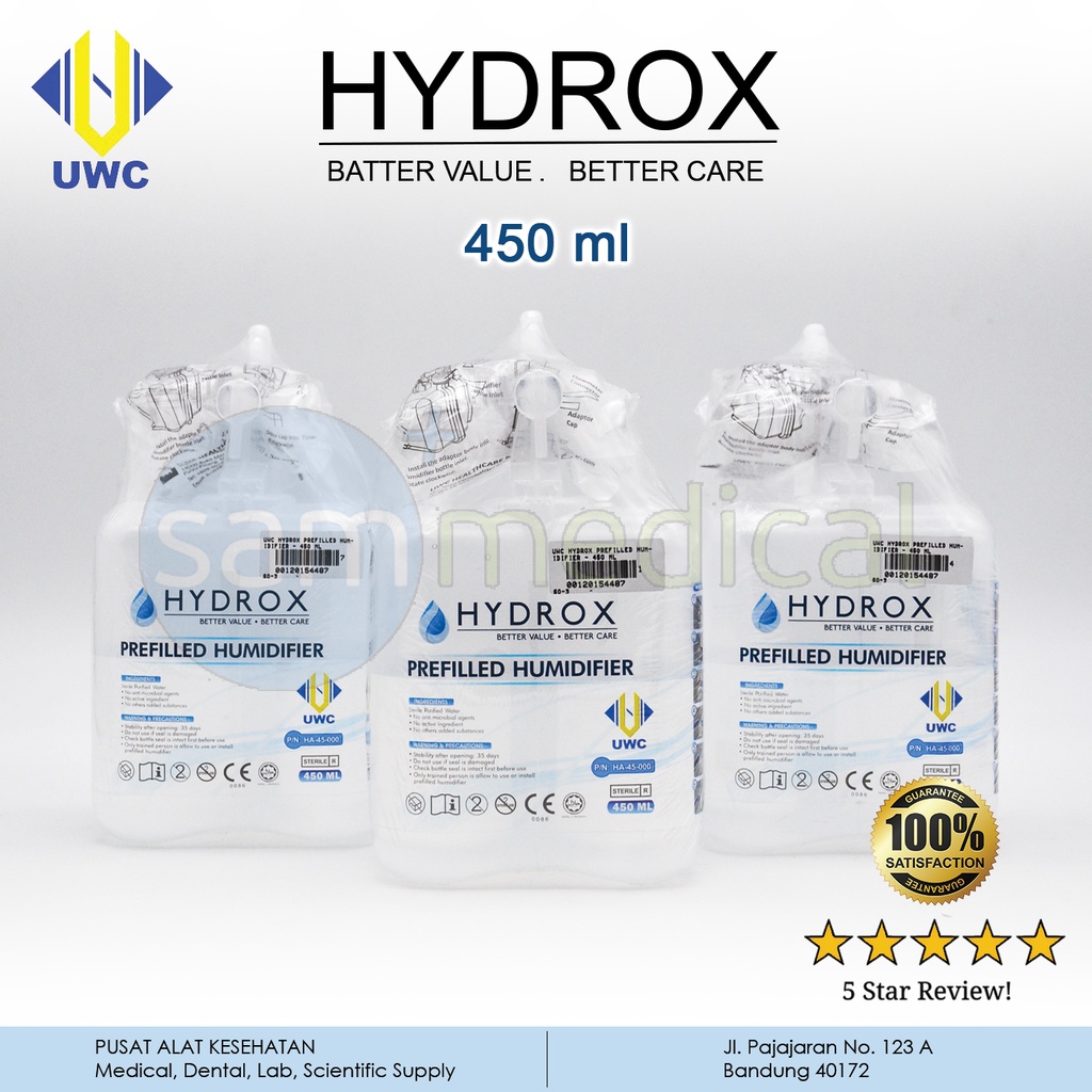 [00120154487] Uwc Hydrox Prefilled Humidifier - 450 ml 