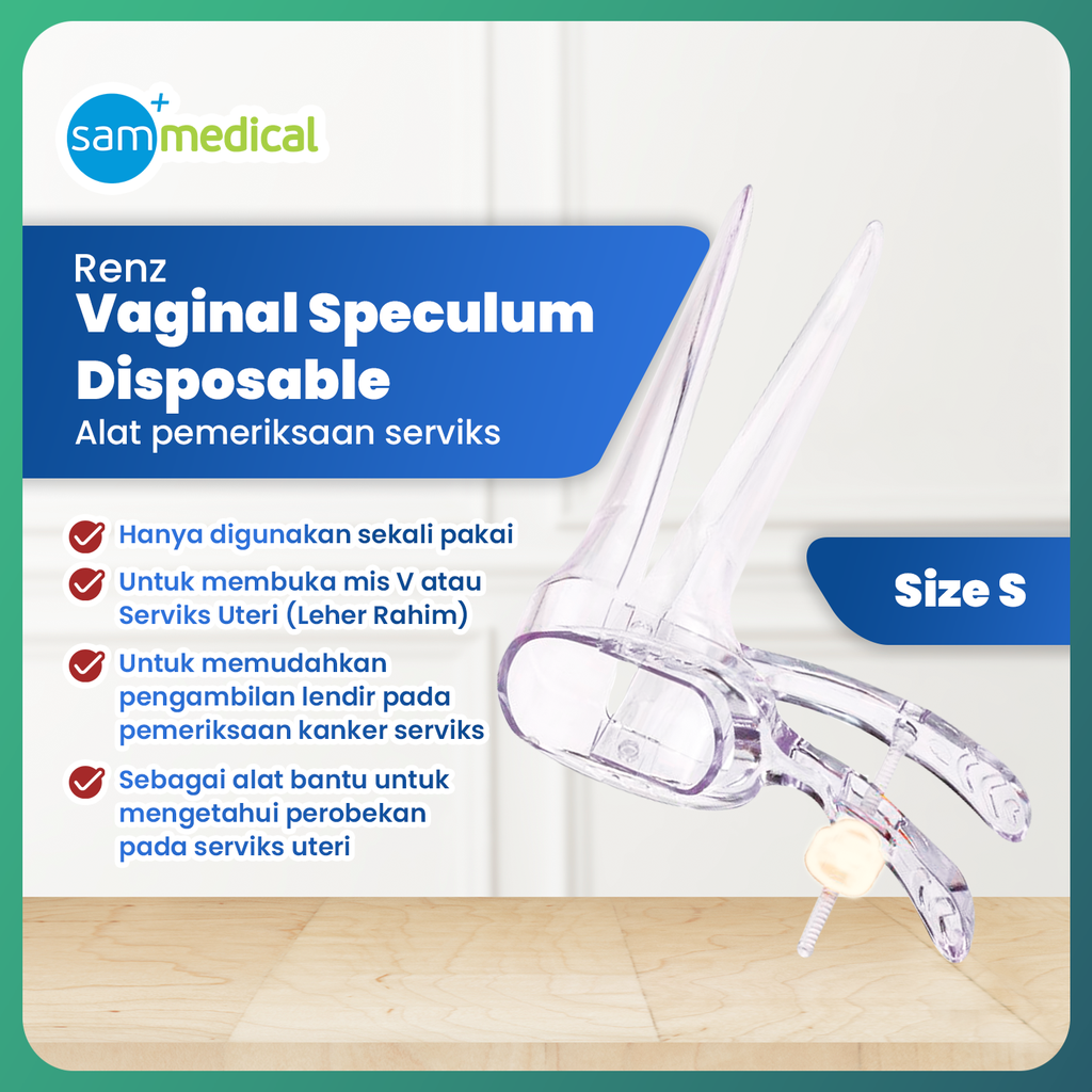 [00120160042] Renz Speculum Cocor Bebek Plastik Size S