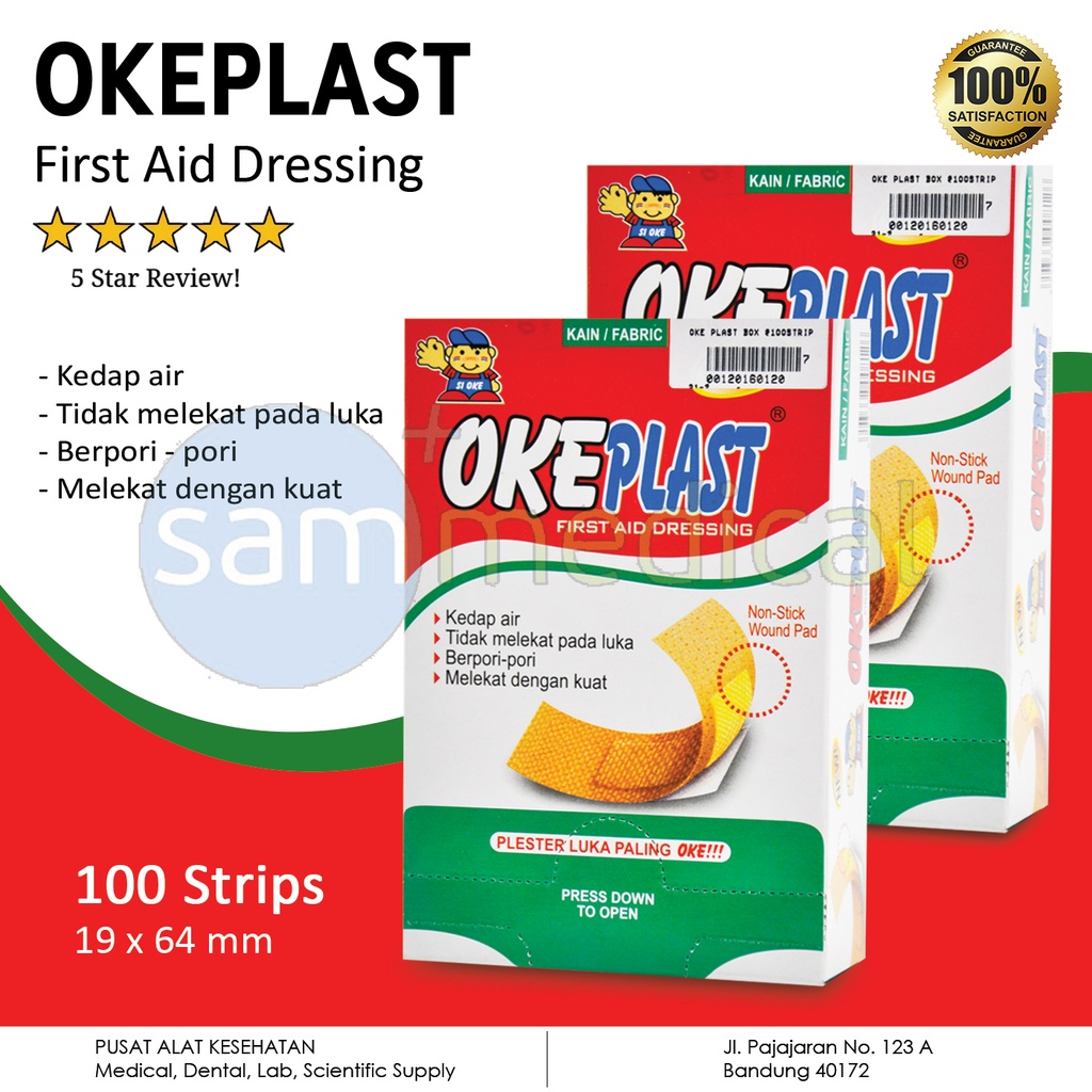 Oke Plast Plester Strip Box @100strip