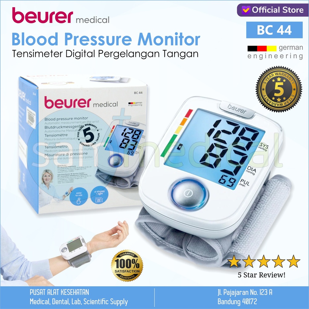 Beurer Tensimeter Digital - Pergelangan BC 44